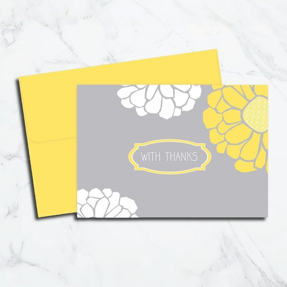 Great Papers! Thank You Cards & Envelopes Sunny Flowers 24 Pack - Picture 1 of 1